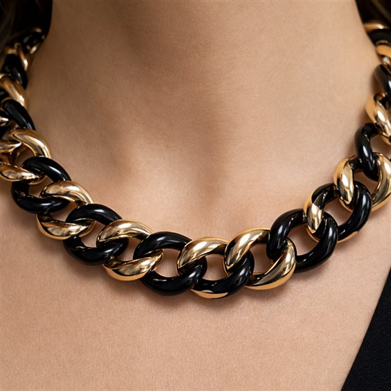 Collana Fraleoni Donna in Argento CL.KATE GOLD NERO - CL.KATE GOLD NERO